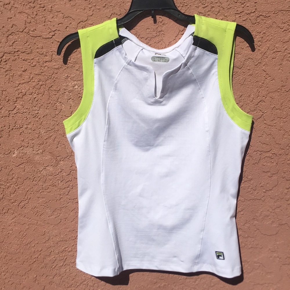 Fila Tennis/athletic shirt white and lime green
